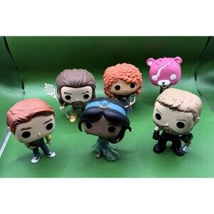 Funko Pop Lot Of 6 Figures, Disney, DC, Fortnite, Riverdale, Marvel Mixed Set